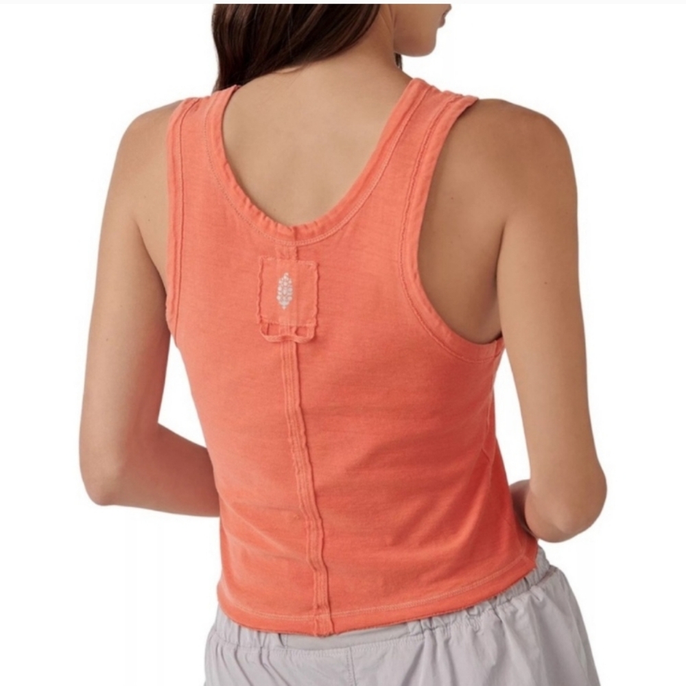 XS Free People Back To Basics Tank Top, Coral/Orange color NWOT